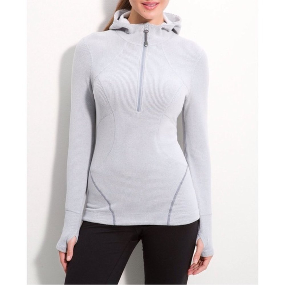 Zella Cozy Pinwale Half Zip Hoodie